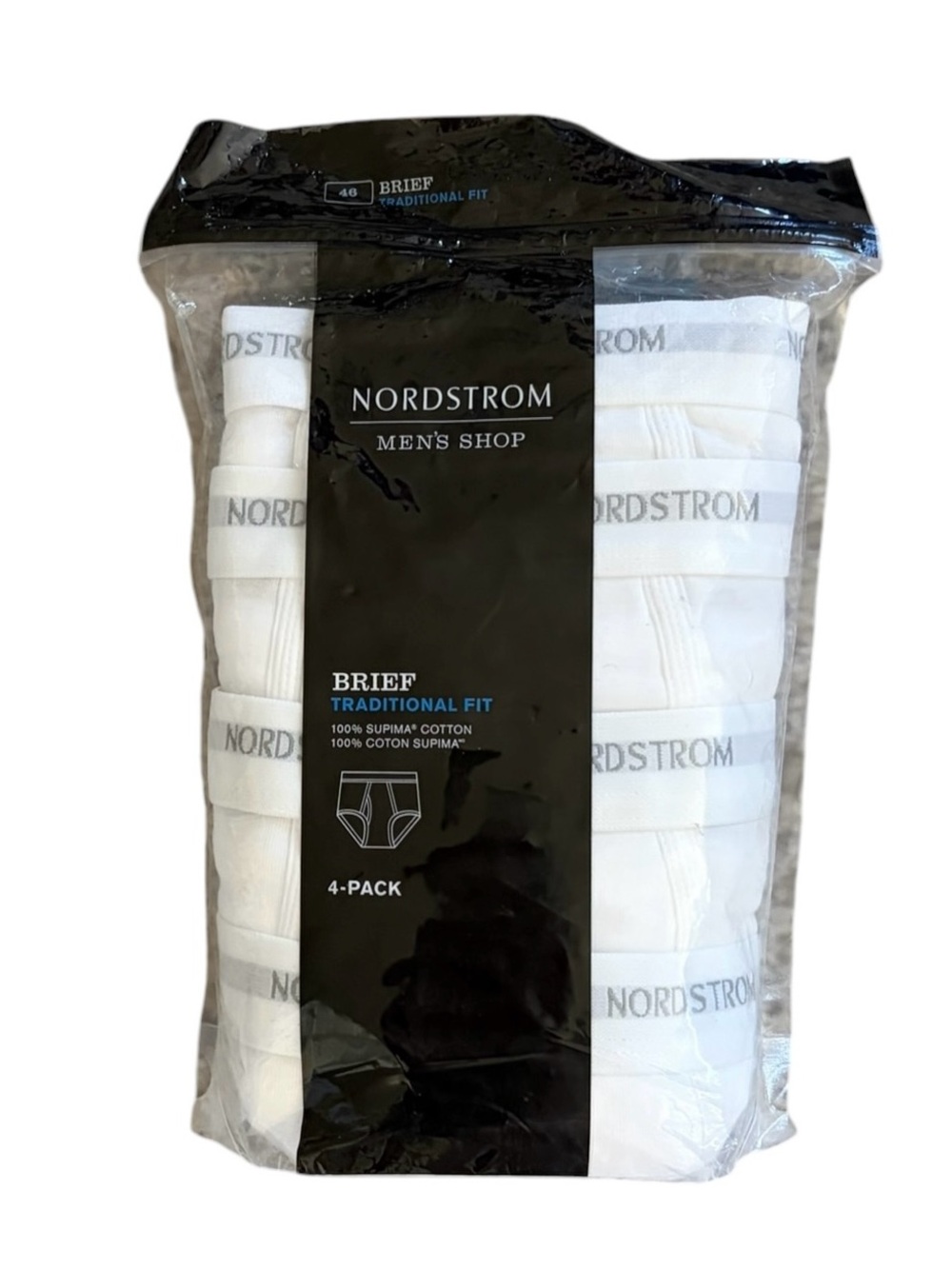 Nordstrom Men’s Shop White Briefs 4-Pack - Supima Cotton